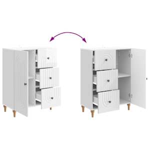 Servírovací skříň Bílá s vysokým leskem 66 x 34,5 x 90 cm - obrázek 10