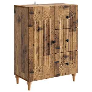 Servírovací skříň se zásuvkou Staré dřevo 66 x 34,5 x 90 cm - obrázek 2