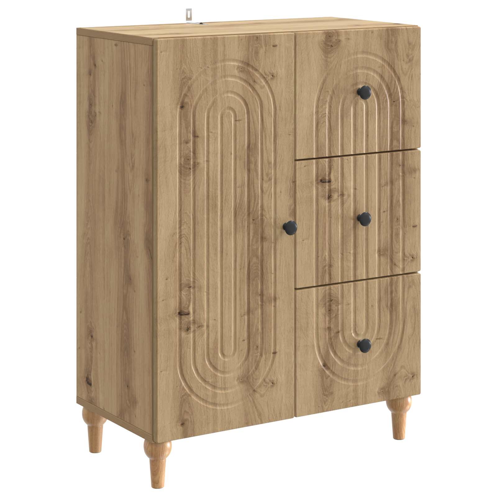 vidaXL Sideboard Artisan-Eiche 66 x 34,5 x 90 cm Holzwerkstoff