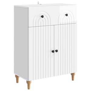 Servírovací skříň Bílá s vysokým leskem 66 x 34,5 x 90 cm - obrázek 2