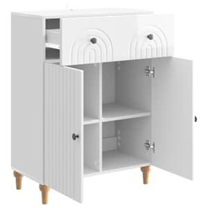 Servírovací skříň Bílá s vysokým leskem 66 x 34,5 x 90 cm - obrázek 5