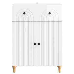 Servírovací skříň Bílá s vysokým leskem 66 x 34,5 x 90 cm - obrázek 6