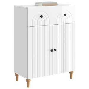 Servírovací skříň Bílá s vysokým leskem 66 x 34,5 x 90 cm - obrázek 3