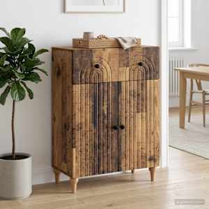 Servírovací skříň se zásuvkou Staré dřevo 66 x 34,5 x 90 cm - obrázek 1