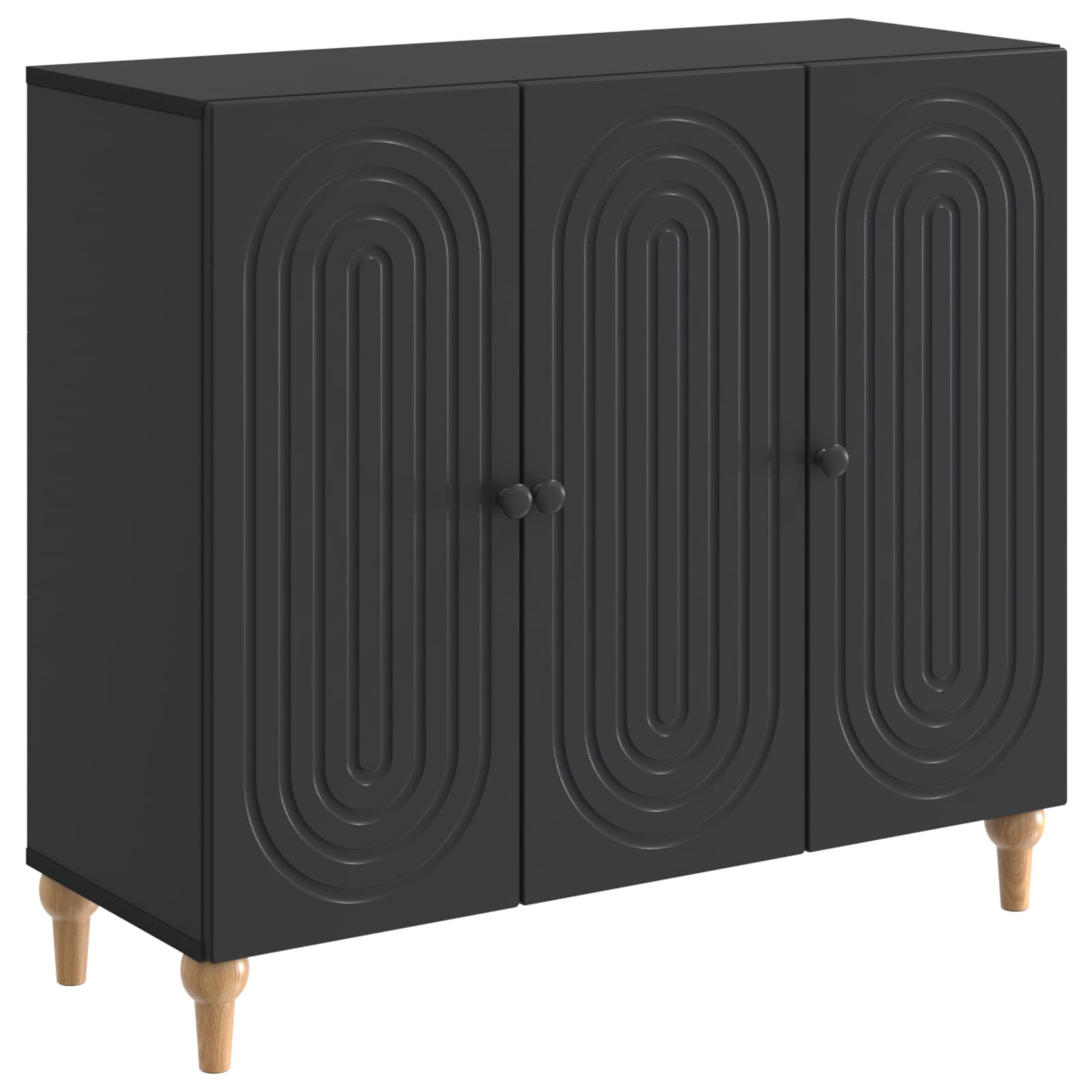 vidaXL Bufet Negru 89 x 34,5 x 80 cm Lemn prelucrat