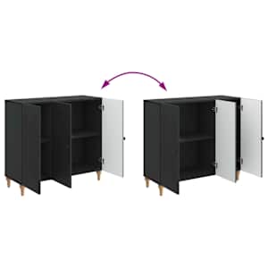 Servírovací skříň Černá 89 x 34,5 x 80 cm Kompozitní dřevo - obrázek 11