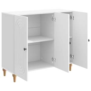 Servírovací skříň Bílá s vysokým leskem 89 x 34,5 x 80 cm - obrázek 3