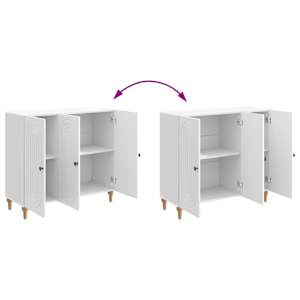 Servírovací skříň Bílá s vysokým leskem 89 x 34,5 x 80 cm - obrázek 9
