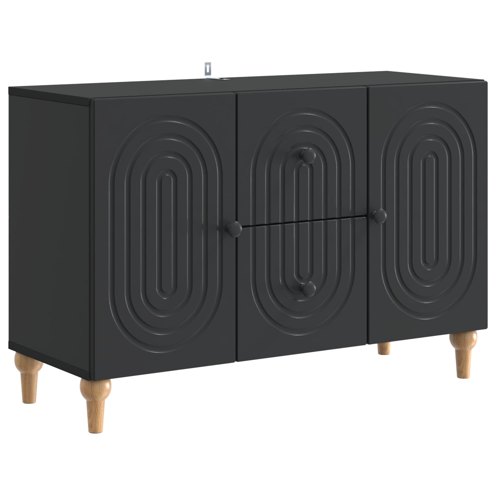 vidaXL Cabinet TV cu sertar Negru 89 x 34,5 x 60 cm Lemn prelucrat