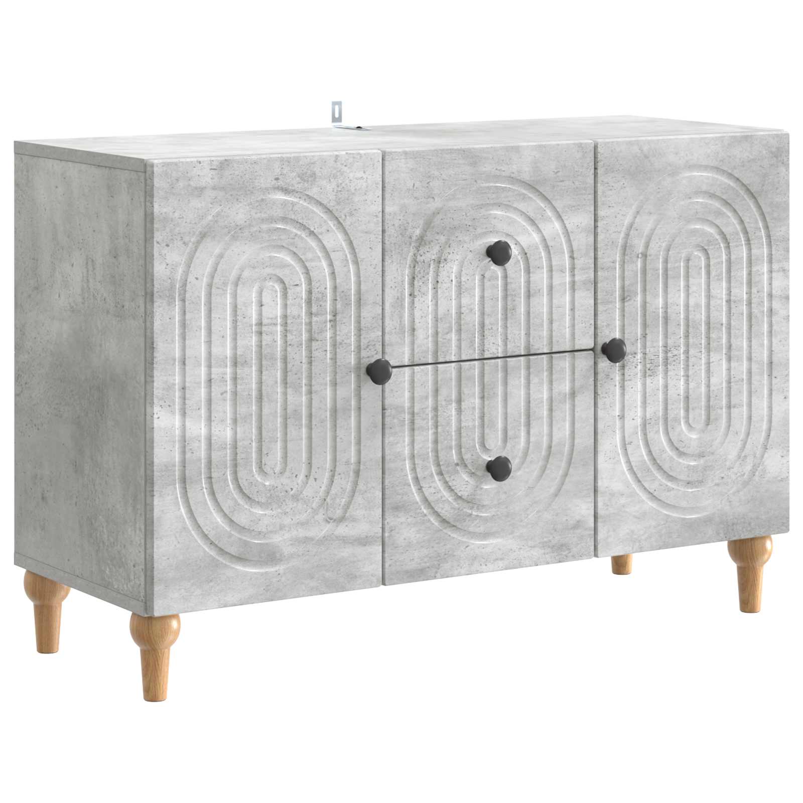 Telerikapp sahtliga Betoonhall 89 x 34,5 x 60 cm Tehispuit