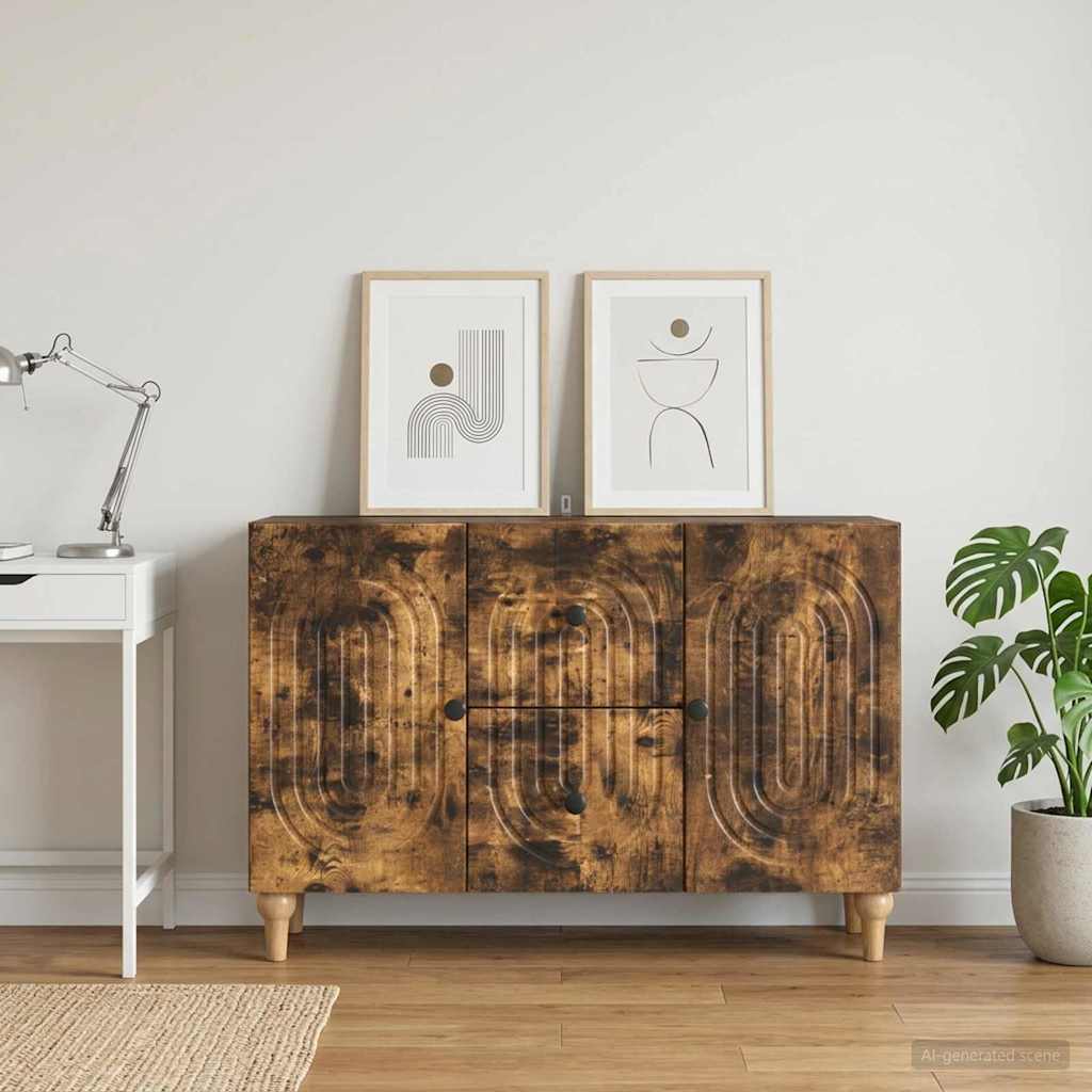vidaXL Cabinet TV Stejar fumuriu 89 x 34,5 x 60 cm Lemn prelucrat