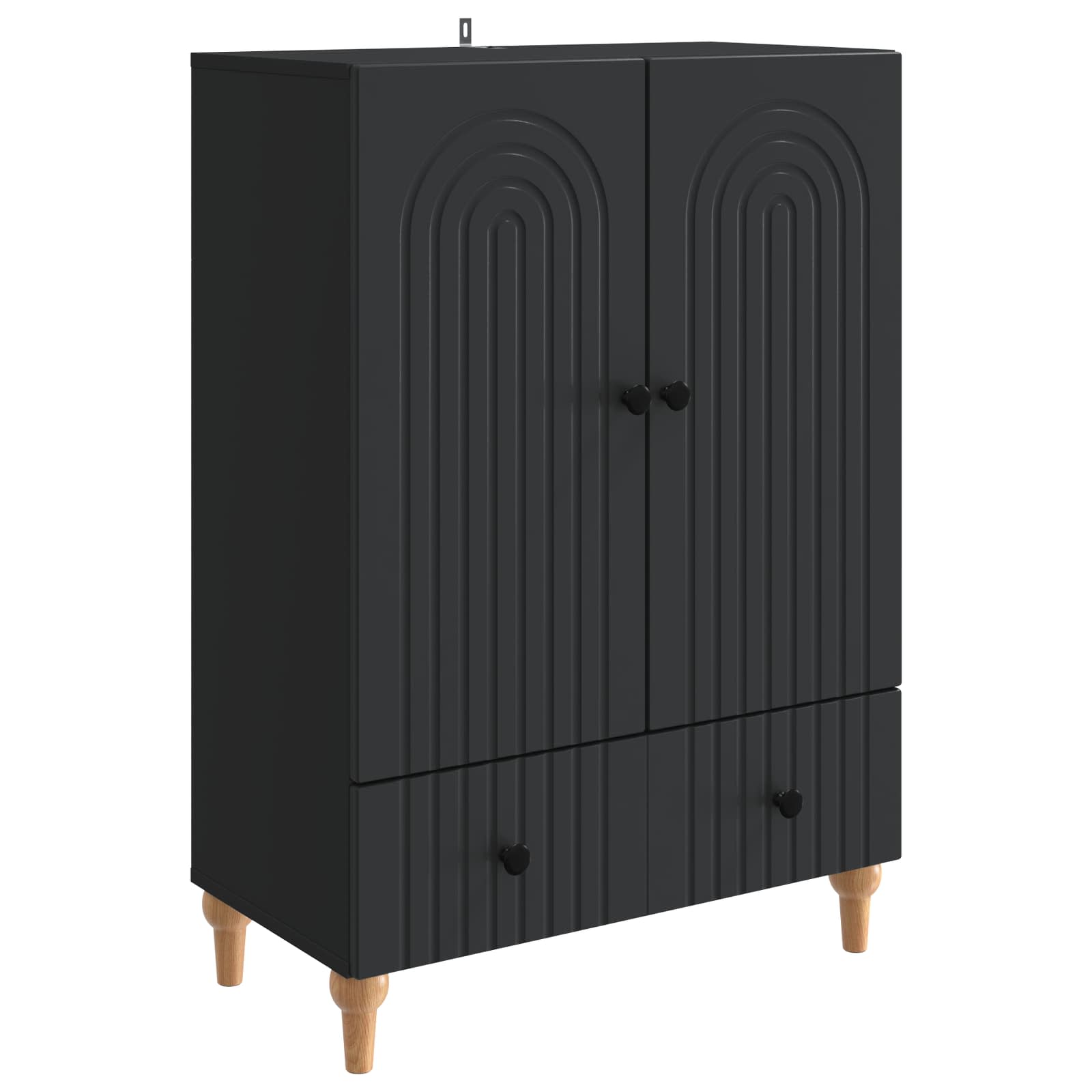 vidaXL Bufet cu sertar Negru 66 x 34,5 x 95 cm Lemn prelucrat