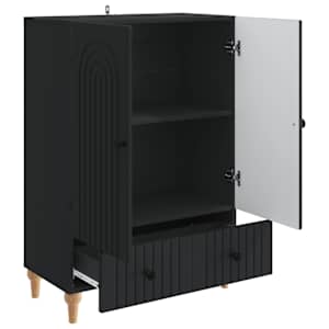 Servírovací skříň Černá 66 x 34,5 x 95 cm Kompozitní dřevo - obrázek 4