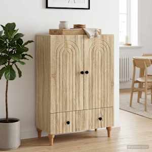 Servírovací skříň Dub sonoma 66 x 34,5 x 95 cm Kompozitní dřevo - obrázek 3