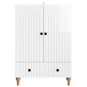 Servírovací skříň Bílá s vysokým leskem 66 x 34,5 x 95 cm - obrázek 5