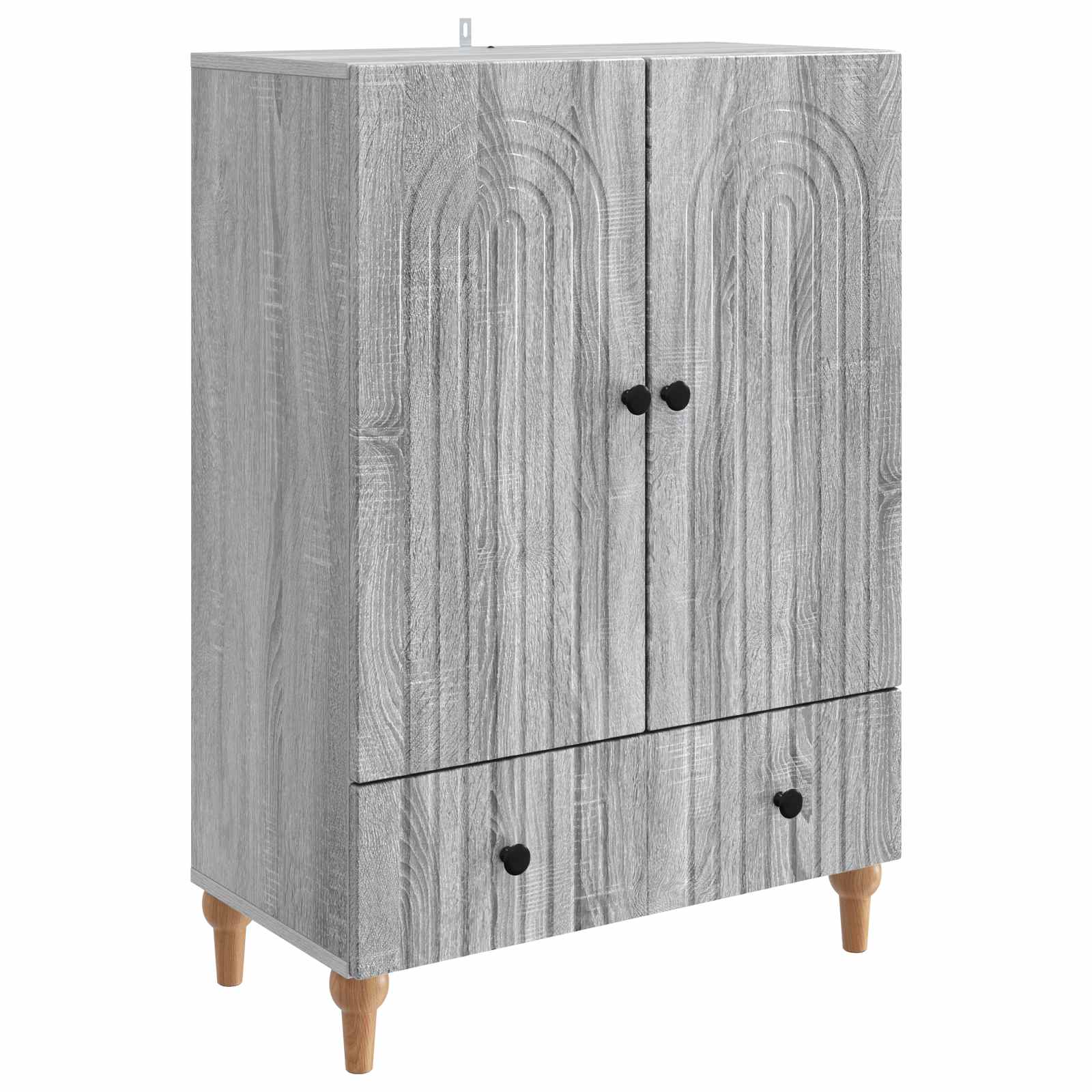vidaXL Bufet cu sertar Sonoma gri 66 x 34,5 x 95 cm Lemn prelucrat