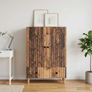 Servírovací skříň se zásuvkou Staré dřevo 66 x 34,5 x 95 cm - obrázek 1
