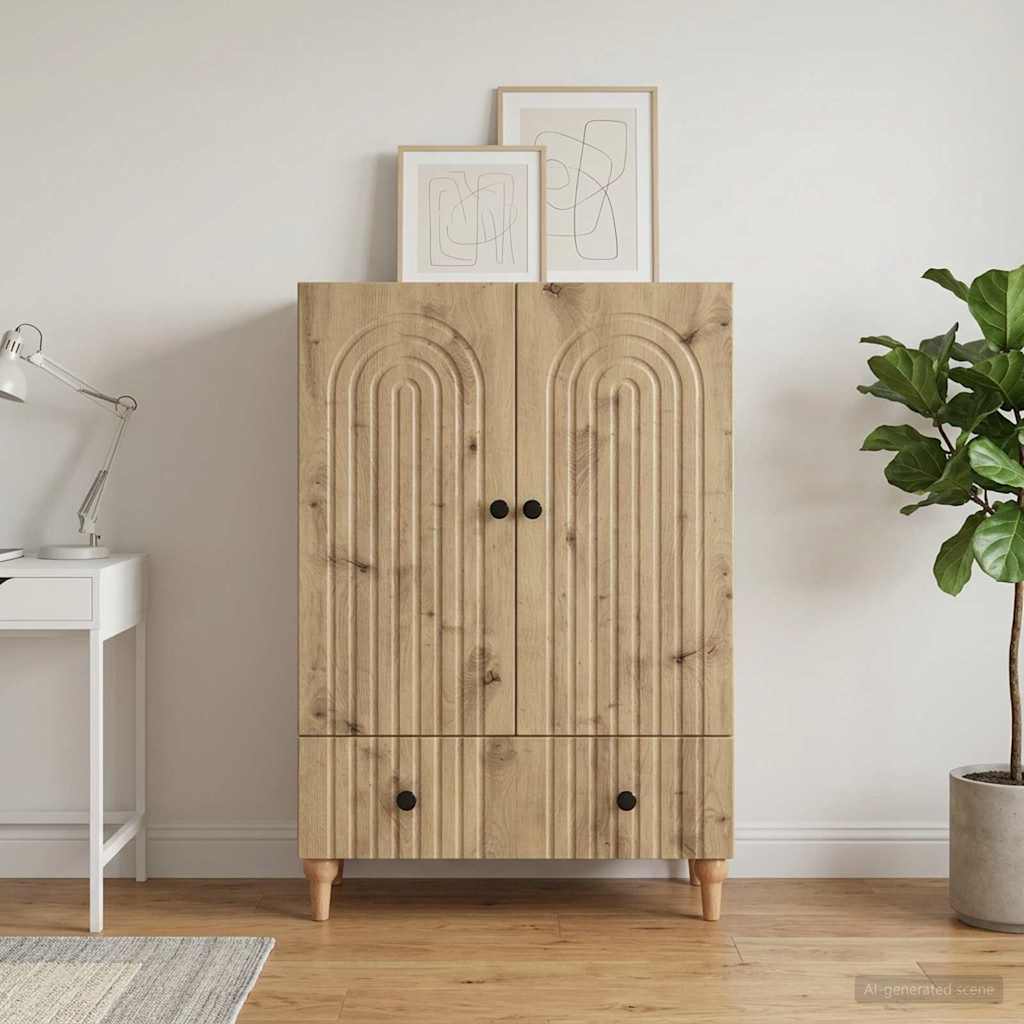 Kõide sahtliga Artisan tamm 66 x 34,5 x 95 cm Tehispuit