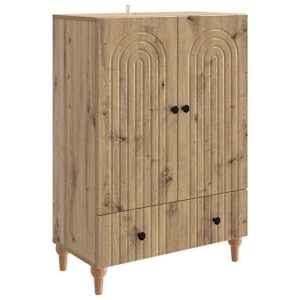 Strani šal Artisan hrast 66 x 34,5 x 95 cm Inženirski les