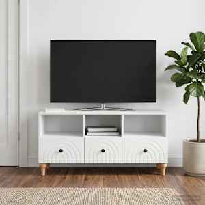 TV omarica Bela 102 x 34,5 x 50 cm Konstruirano leseno