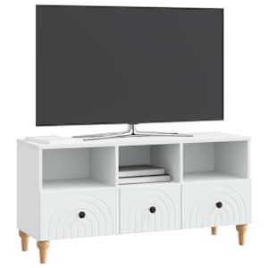Televizní skříň Bílý 102 x 34,5 x 50 cm Dřevěný materiál - obrázek 3