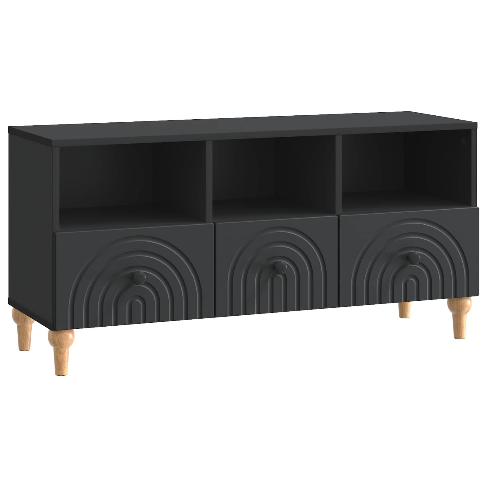 vidaXL Cabinet TV Negru 102 x 34,5 x 50 cm Lemn prelucrat