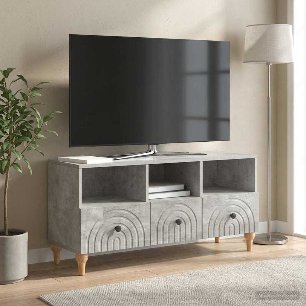 vidaXL Cabinet TV Gri Beton 102 x 34,5 x 50 cm Lemn prelucrat