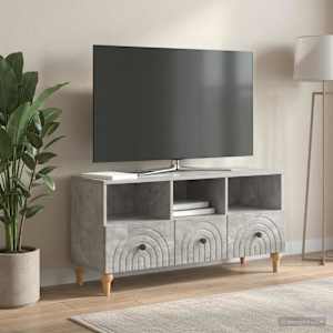 TV omarica Beton Siva 102 x 34,5 x 50 cm Konstruirano leseno