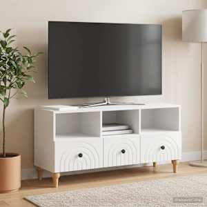 TV omarica Visok Sijaj Bel 102 x 34,5 x 50 cm