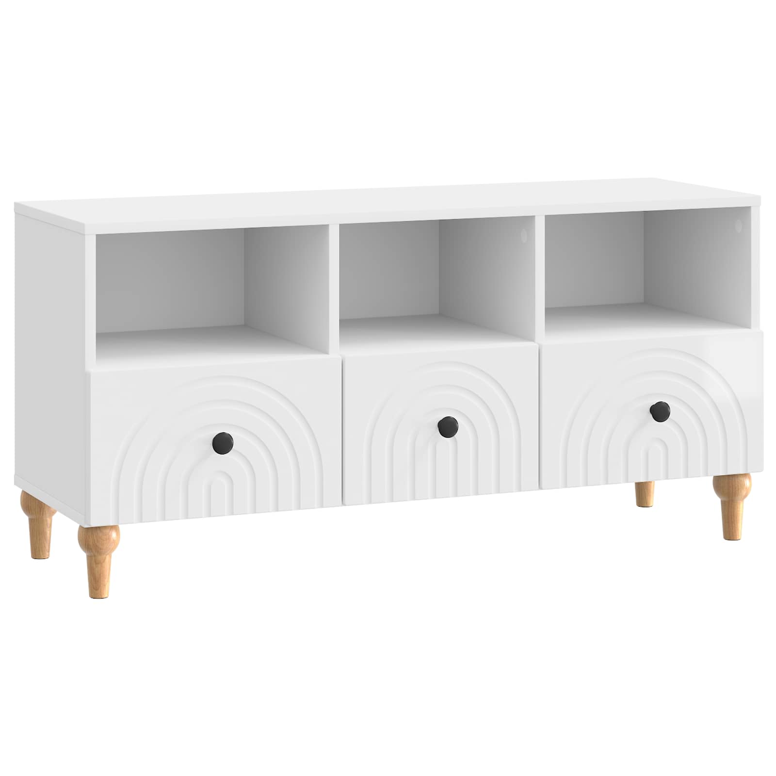 vidaXL TV-Schränk Hochglanz Weiß 102 x 34,5 x 50 cm Holzwerkstoff