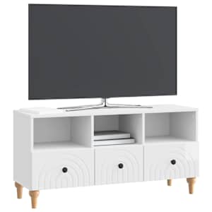 Televizní skříň Vysoký Lesklý Bílý 102 x 34,5 x 50 cm - obrázek 3