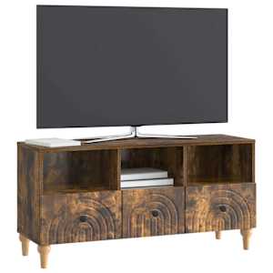 Televizní skříň Uzený Dub 102 x 34,5 x 50 cm Dřevěný materiál - obrázek 3