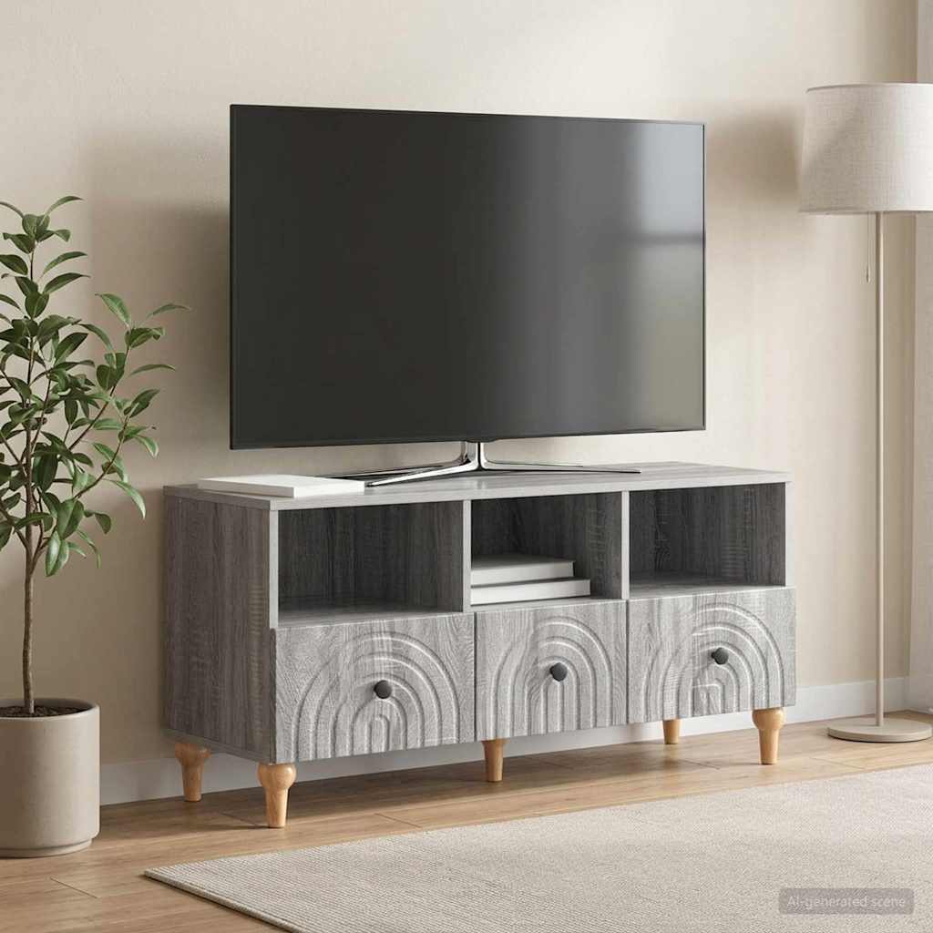 TV omarica Siva Sonoma 102 x 34,5 x 50 cm Konstruirano leseno