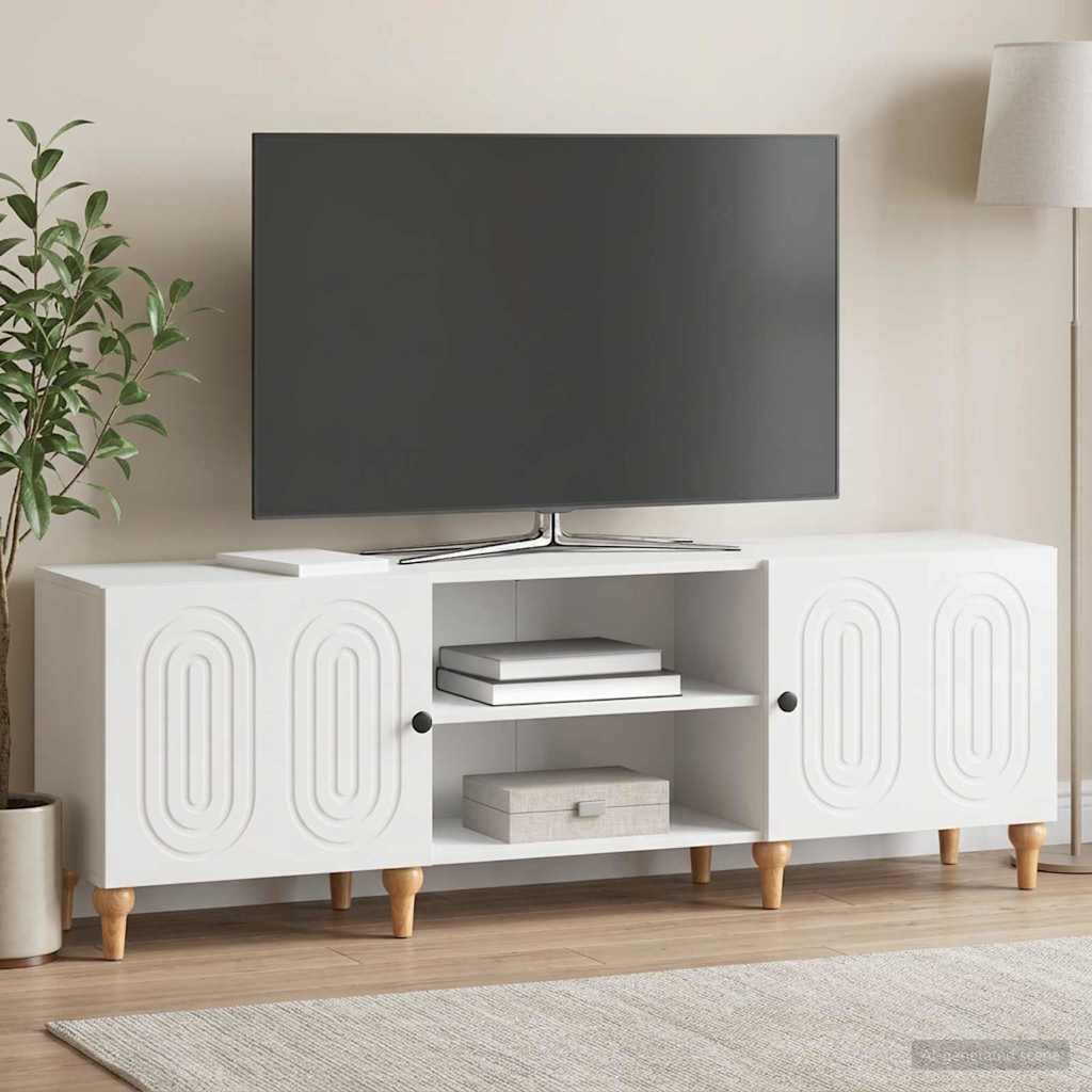 vidaXL Cabinet TV Alb foarte lucios 150 x 31 x 50 cm Lemn prelucrat