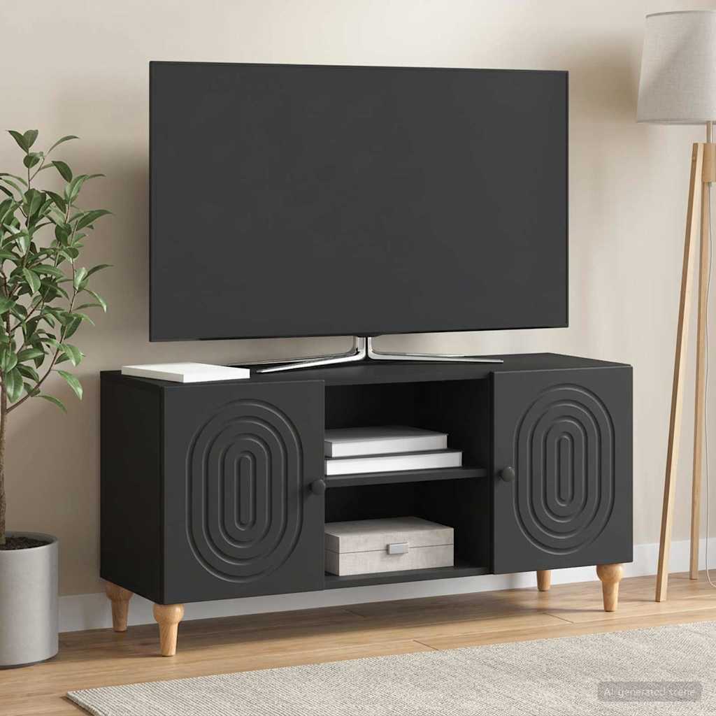 TV-kaappi Musta 102 x 34,5 x 50 cm Tekninen puu