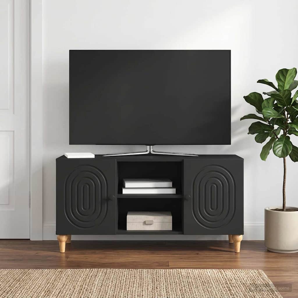 TV-kaappi Musta 102 x 34,5 x 50 cm Tekninen puu