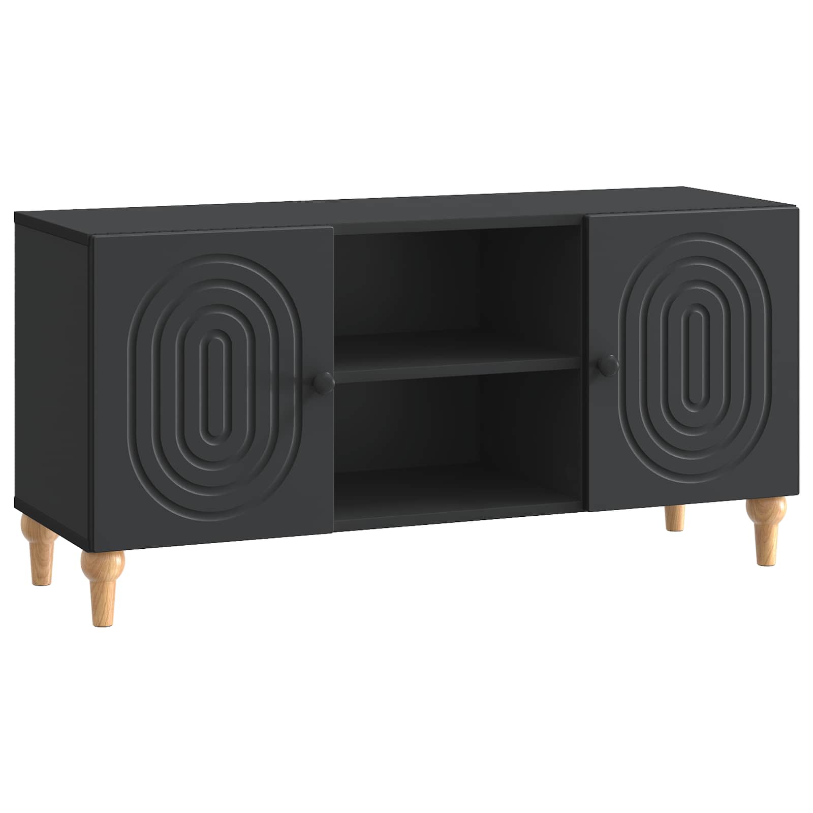 vidaXL Cabinet TV Negru 102 x 34,5 x 50 cm Lemn prelucrat