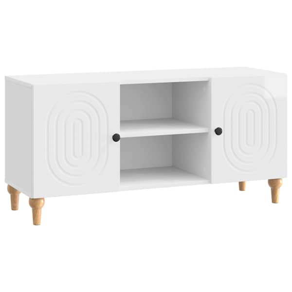vidaXL Telerikapp K&otilde;rgl&auml;ikega valge 102 x 34,5 x 50 cm Tehispuit