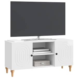 Televizní skříň Bílá s vysokým leskem 102 x 34,5 x 50 cm - obrázek 3