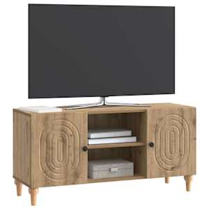 Televizní skříň 102 x 34,5 x 50 cm Dub artisan Kompozitní dřevo - obrázek 3