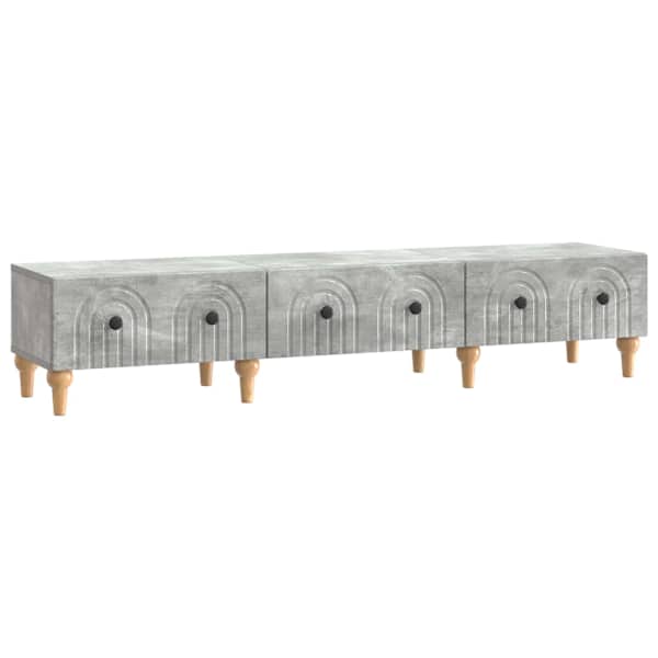 vidaXL Telerikapp sahtliga Betoonhall 147 x 34,5 x 30 cm Tehispuit
