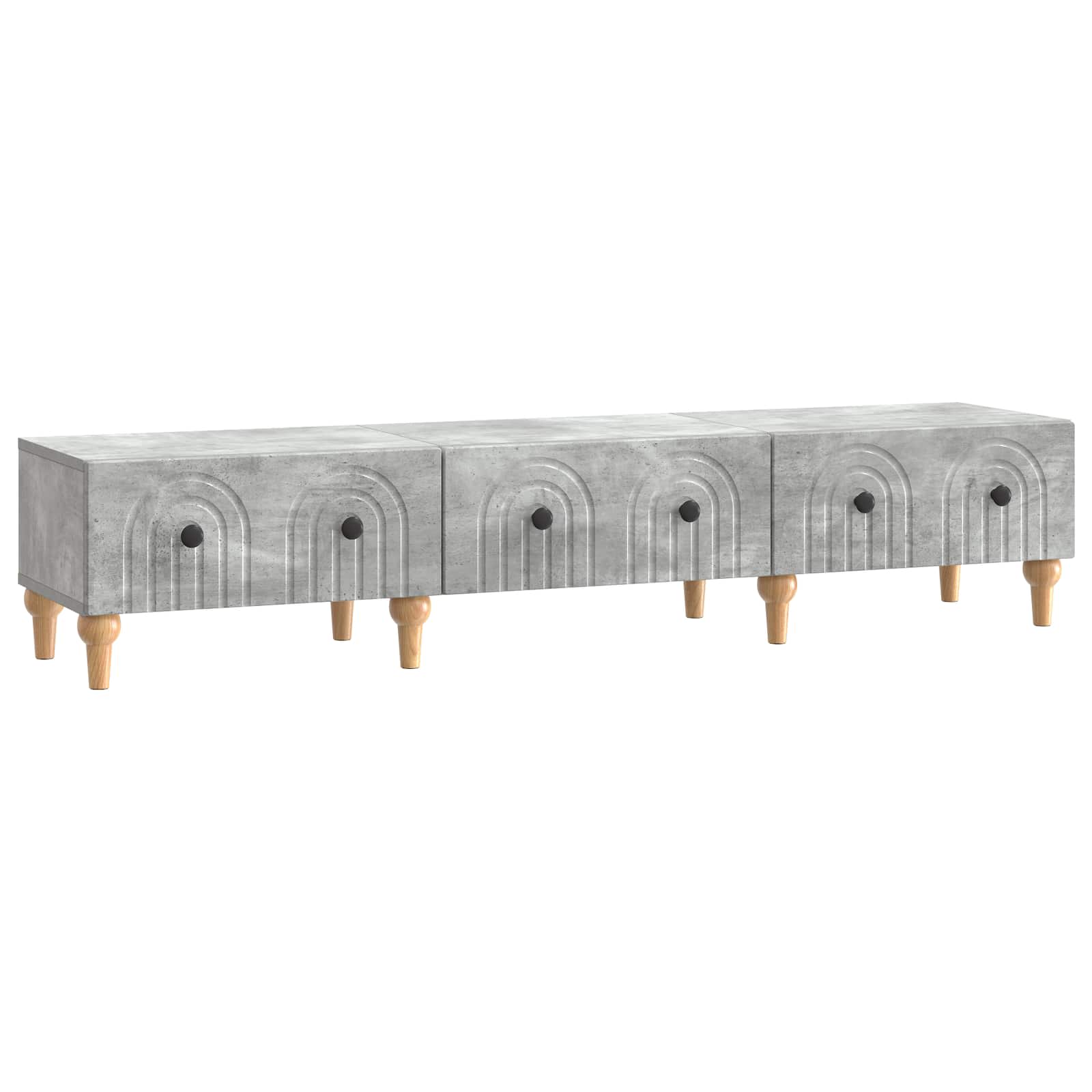 vidaXL Cabinet TV Gri Beton 147 x 34,5 x 30 cm Lemn prelucrat