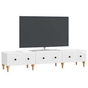 Televizní skříň Bílá s vysokým leskem 147 x 34,5 x 30 cm - obrázek 3