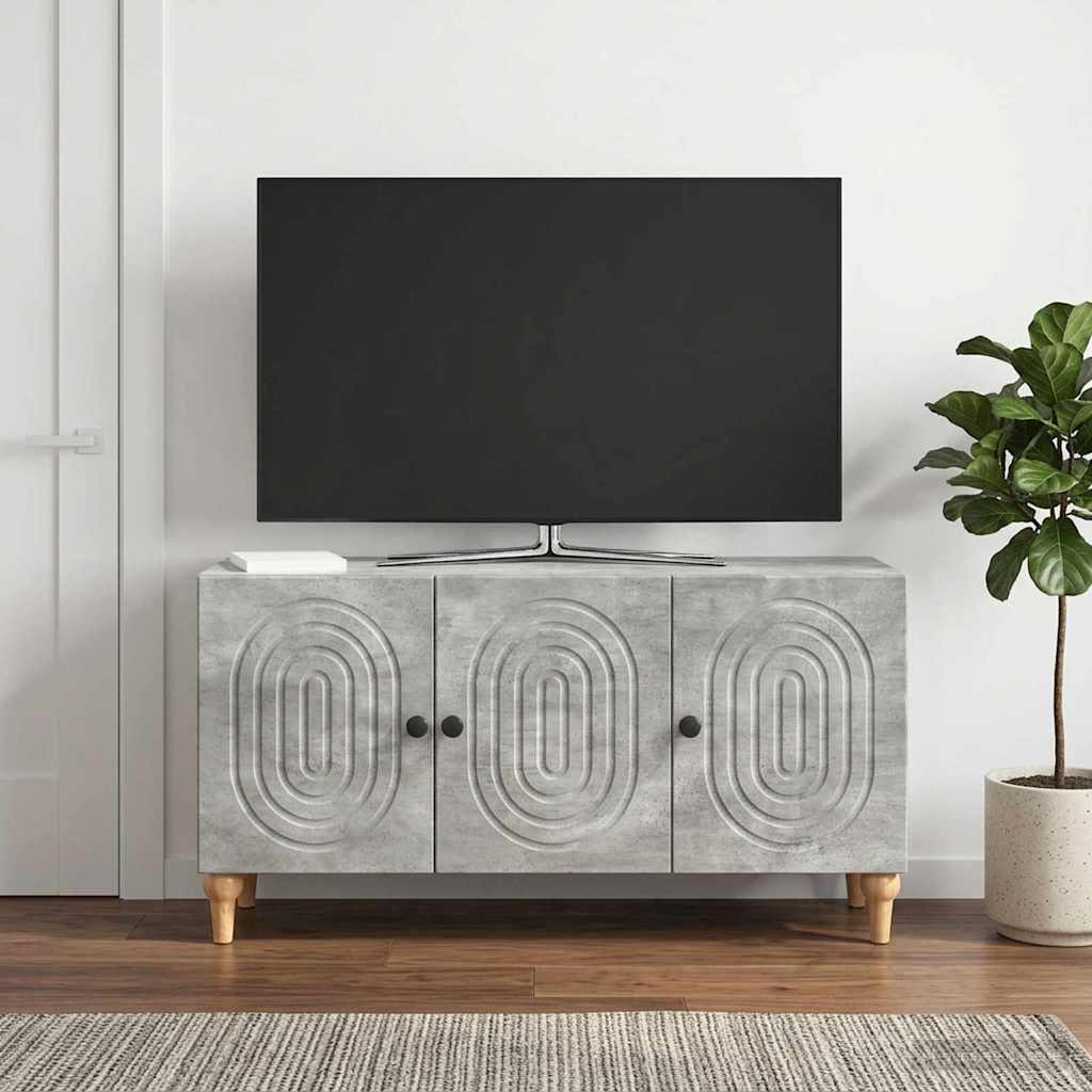 TV-kaappi Betoninharmaa 99 x 34,5 x 50 cm Tekninen puu