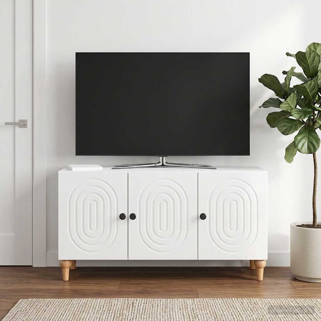 TV-kaappi Korkeakiiltoinen valkoinen 99 x 34,5 x 50 cm