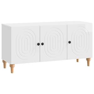 Televizní skříň Bílá s vysokým leskem 99 x 34,5 x 50 cm - obrázek 2
