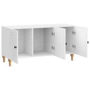 Televizní skříň Bílá s vysokým leskem 99 x 34,5 x 50 cm - obrázek 5