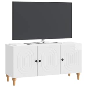 Televizní skříň Bílá s vysokým leskem 99 x 34,5 x 50 cm - obrázek 3