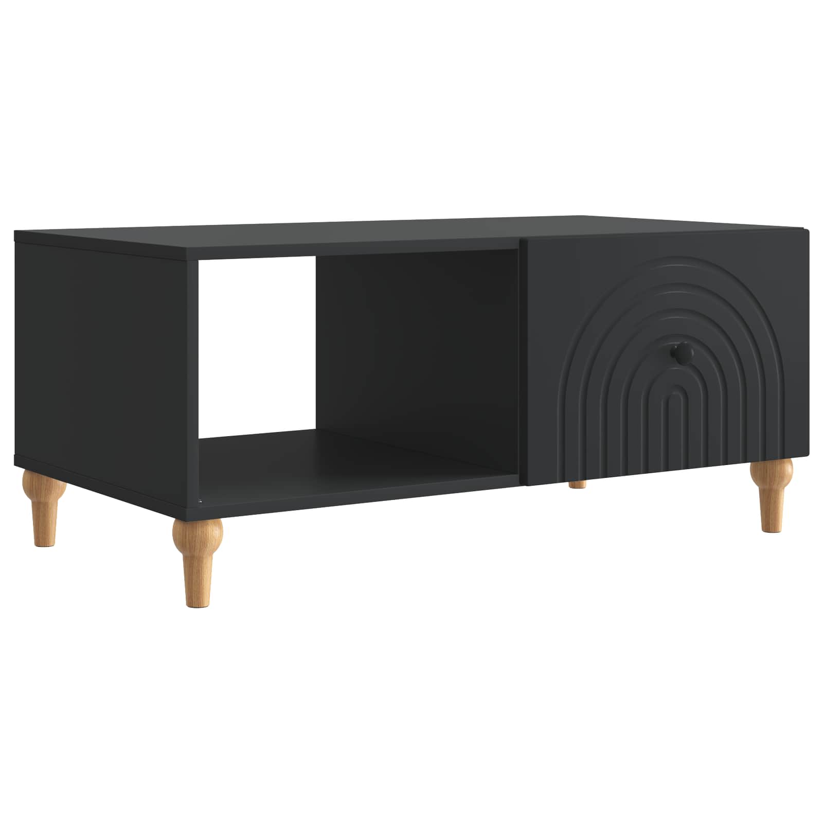 vidaXL Masă de cafea Negru 90 x 50 x 40 cm Lemn prelucrat