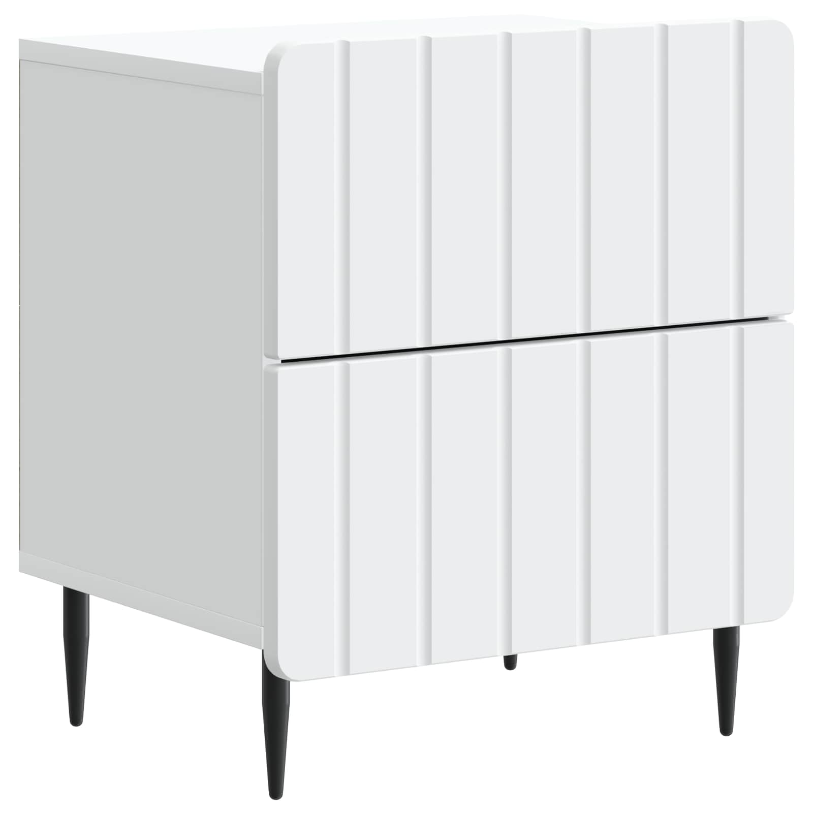 vidaXL Dulap de noapte Alb 43 x 34,5 x 49,5 cm Lemn prelucrat